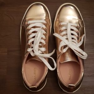 Aldo Blush Metallic Pink Sneakers